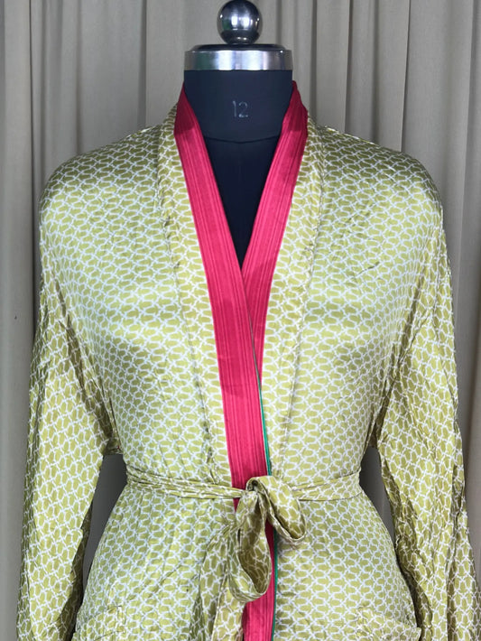 Silky Soft Men’s Kimono Robe, Masculine Elegant Classic Sustainable Vintage House Robe gift, Timeless Comfy Lounge Beach Wear, White Floral