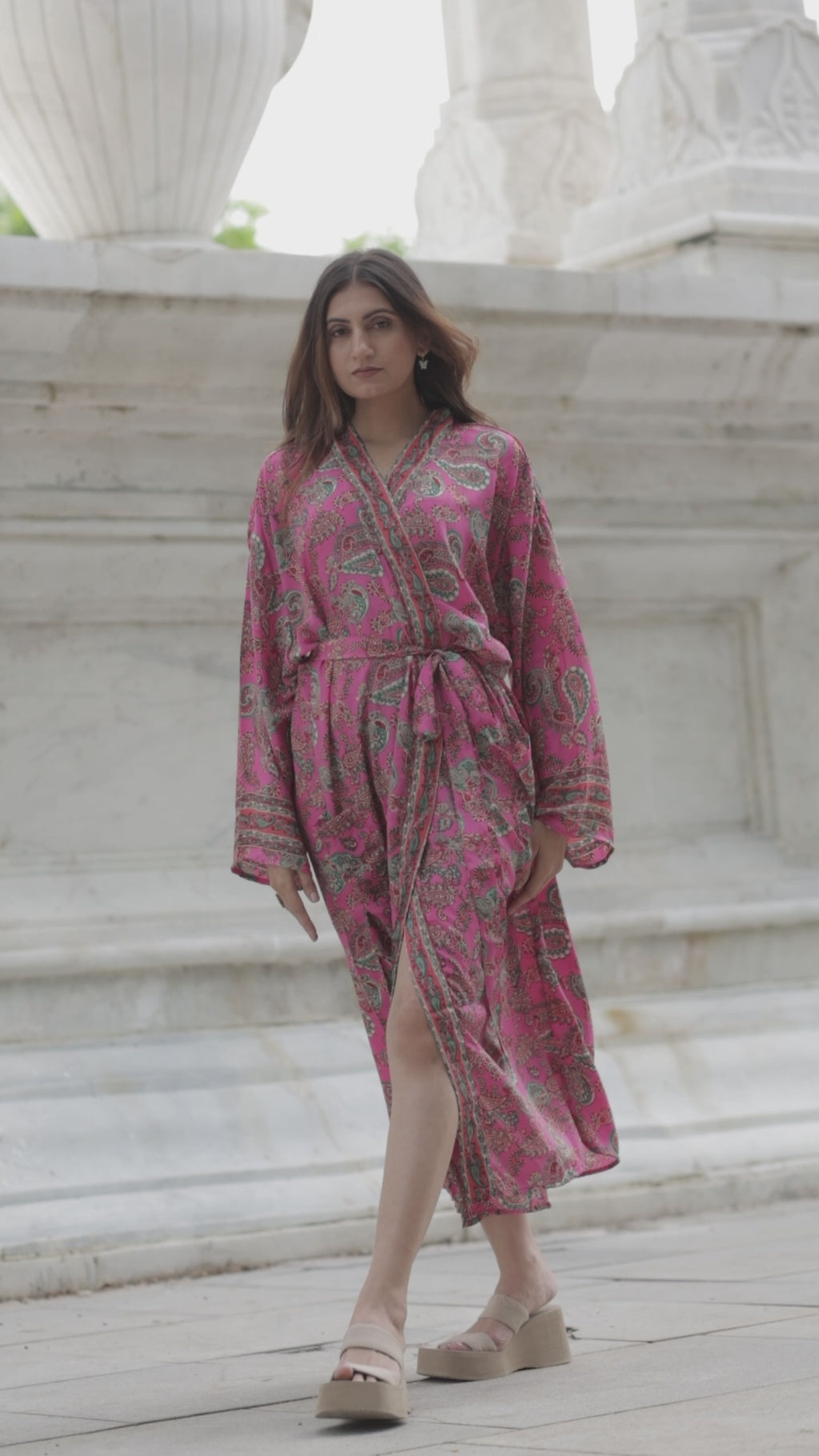 Silky Soft Boho Chic Kimono for Women | Long Lightweight Dressing Gown | Breathable Flowy Loungewear | Beach Cover Up | Perfect Gift for Her