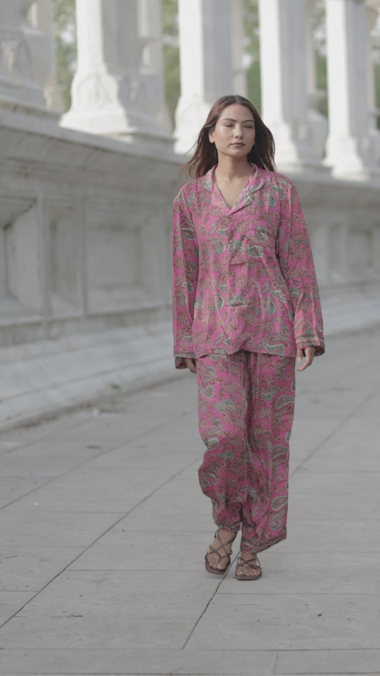 Luxury Silk Blend Women’s Pajama Set | Soft Breathable Loungewear Sleepwear | Bridesmaid PJs, Side Pocket & Travel Bag, Perfect Gift for Her