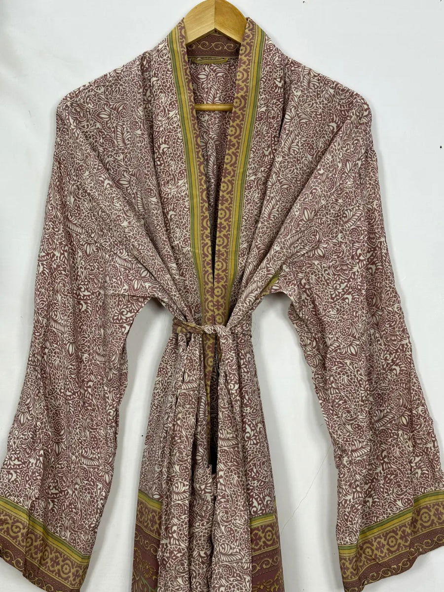 Men's Recycled Silk Kimono Robe