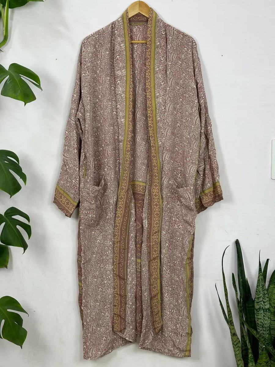 Men's Recycled Silk Kimono Robe