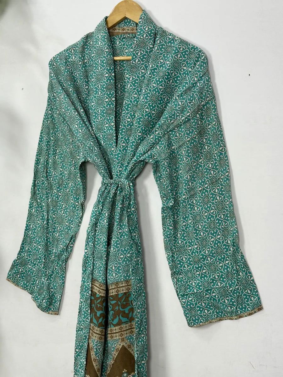 Men's Recycled Silk Kimono Robe