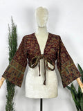 Yak Wool Blend Bell-Sleeve Wrap Top
